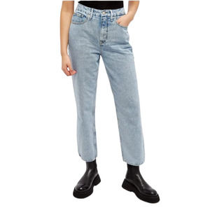 Good American 90s Duster High Rise Crop Straight Jeans Sz 4